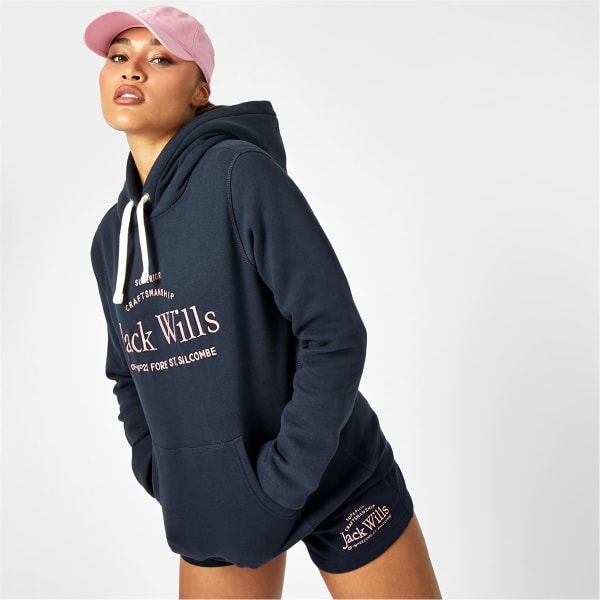 JACK WILLS Women's Hunston Graphic Logo Hoodie