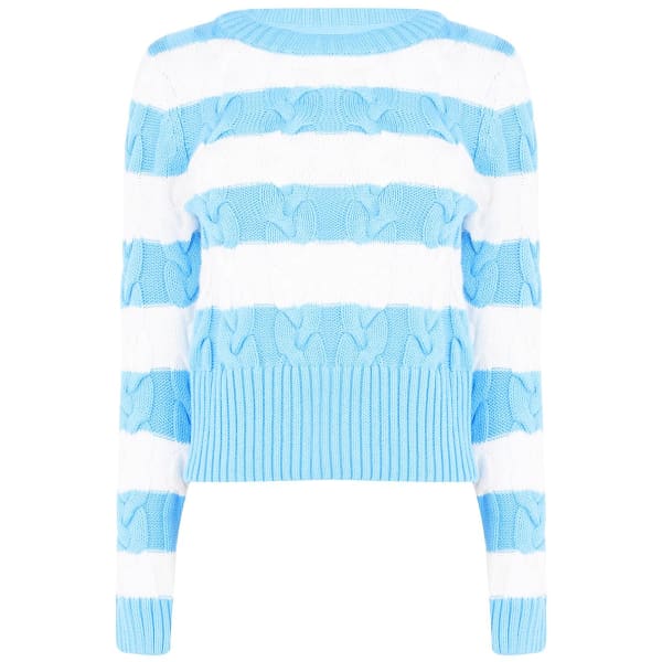 JACK WILLS Women's Marlston Stripe Cable Knitted Sweater