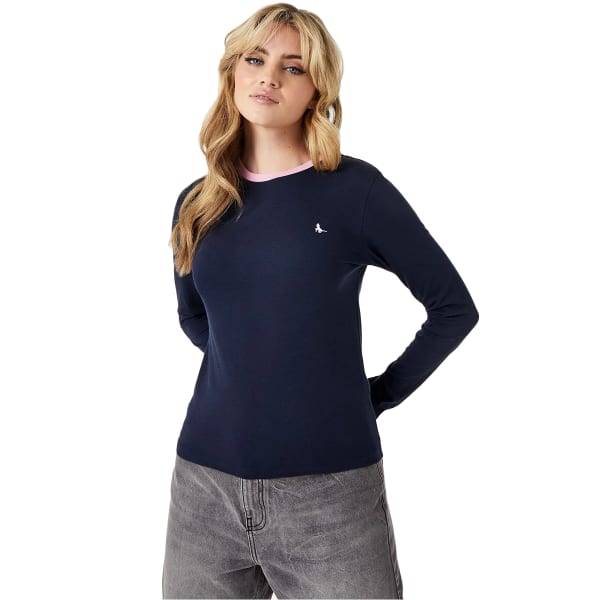 JACK WILLS Women's Trinkey Long Sleeve Ringer Tee