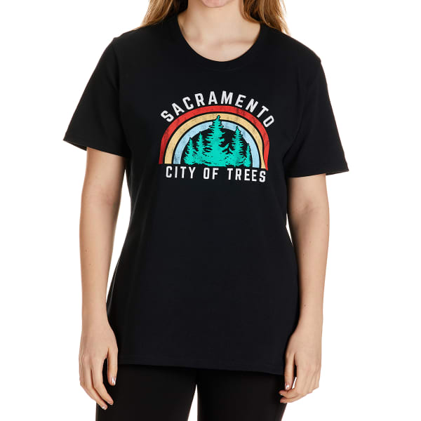 BODY RAGS Juniors' Sacramento Trees Short-Sleeve Graphic Tee