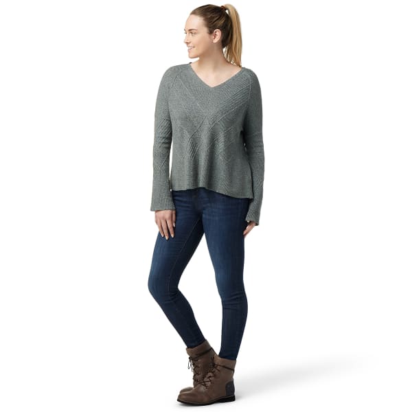 SMARTWOOL Women's Shadow Pine Cable V-Neck Sweater