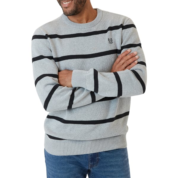 CHAPS Men's Original Crewneck Striped Sweater