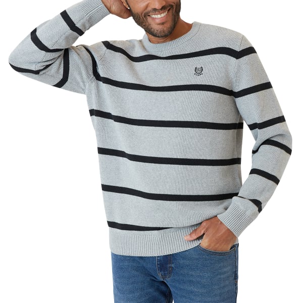 CHAPS Men's Original Crewneck Striped Sweater