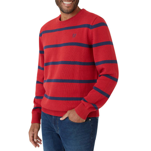 CHAPS Men's Original Crewneck Striped Sweater