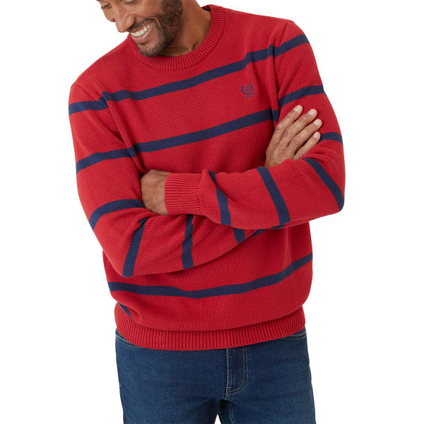 CHAPS Men's Original Crewneck Striped Sweater