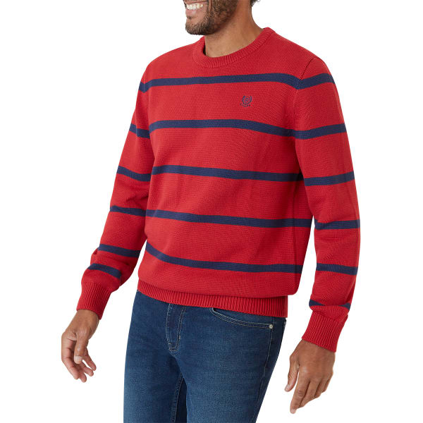 CHAPS Men's Original Crewneck Striped Sweater