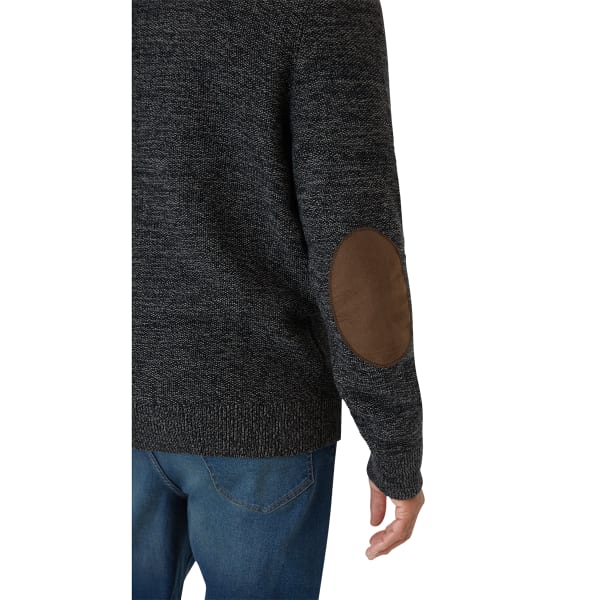 CHAPS Men's Long-Sleeve Button Mock Neck Sweater