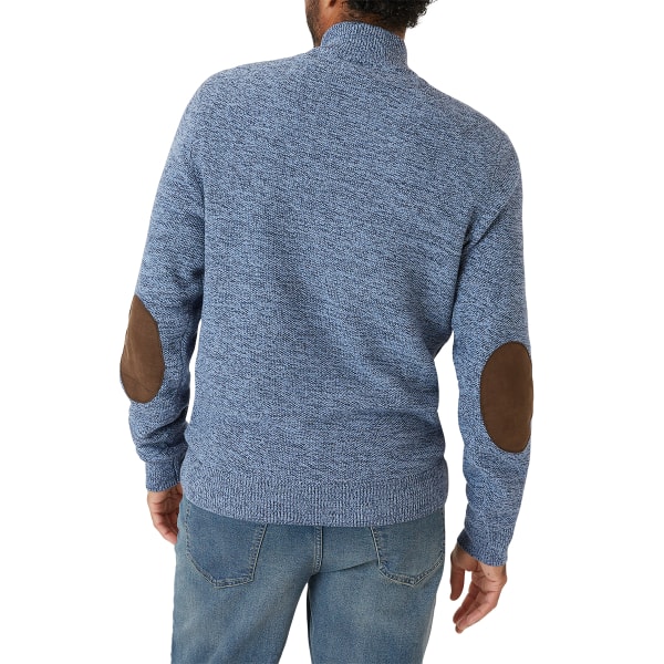 CHAPS Men's Long-Sleeve Button Mock Neck Sweater