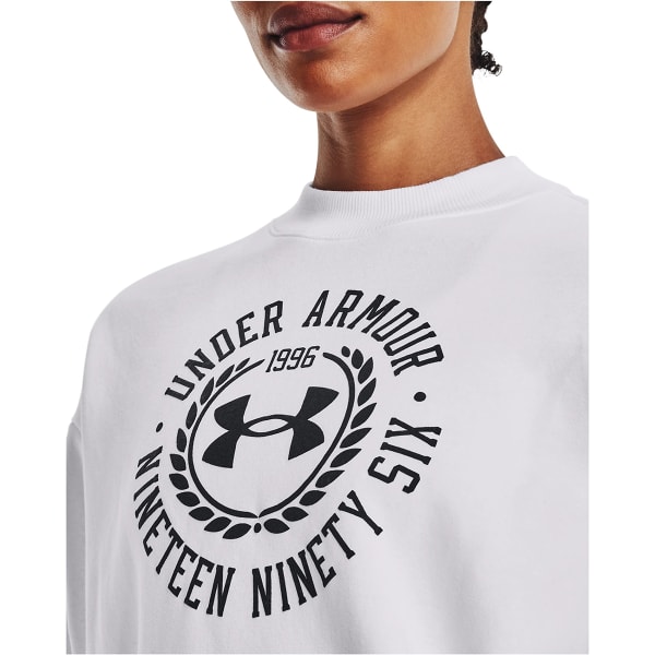 UNDER ARMOUR Women's UA Rival Fleece Crest Graphic Crew