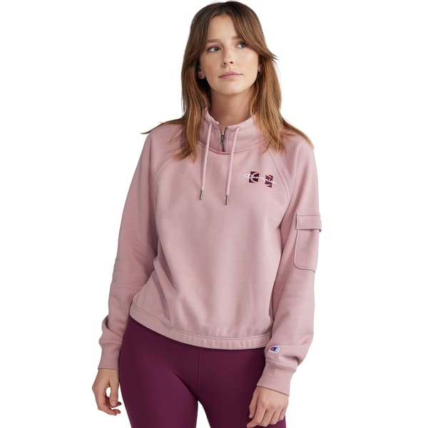 CHAMPION Women's Campus Eco Fleece Mini-Zip Mockneck