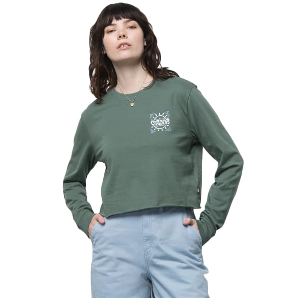 VANS Juniors' Colima Long-Sleeve BFF Crop Tee