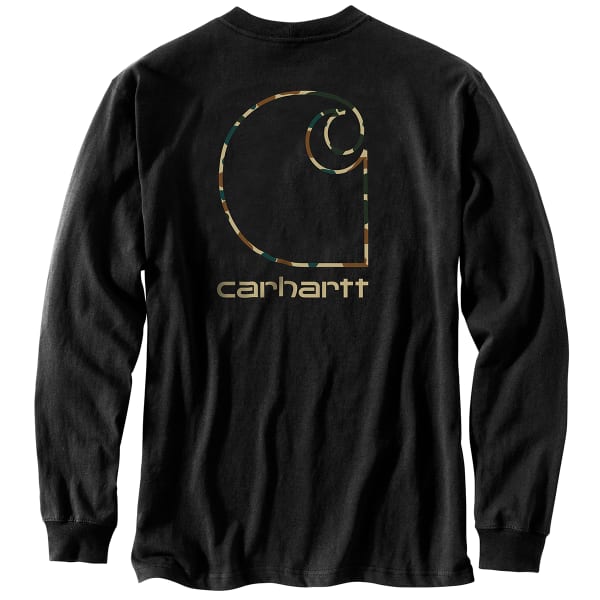 CARHARTT Men's Heavyweight Long-Sleeve Camo Graphic Pocket Tee