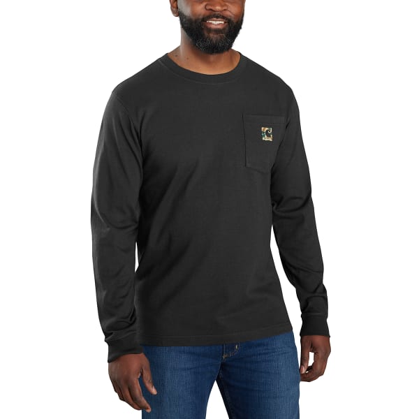 CARHARTT Men's Heavyweight Long-Sleeve Camo Graphic Pocket Tee