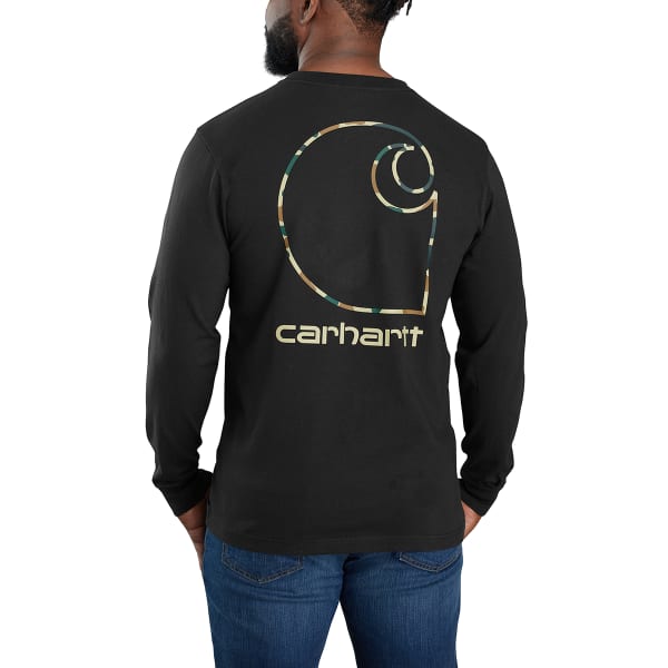 CARHARTT Men's Heavyweight Long-Sleeve Camo Graphic Pocket Tee