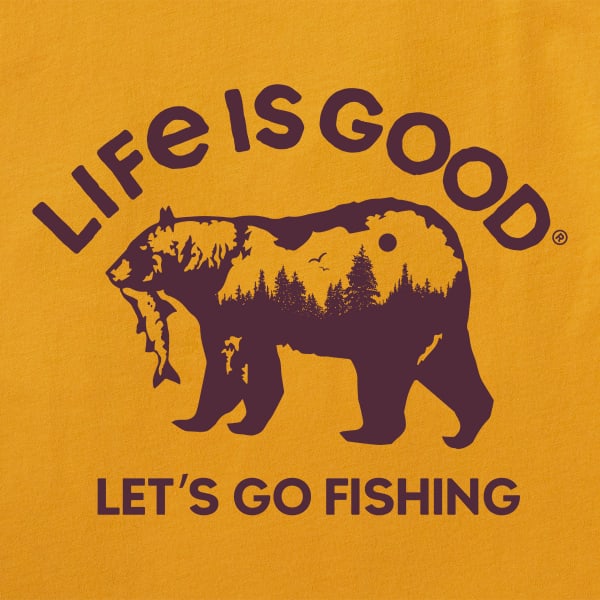 LIFE IS GOOD Men's Let's Go Fishing Crusher-Lite Short-Sleeve Tee