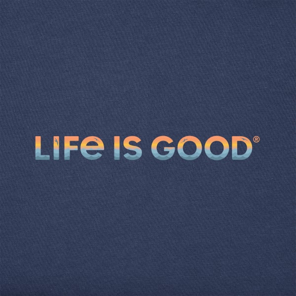 LIFE IS GOOD Men's Sunset on the Water Long-Sleeve Crusher Tee