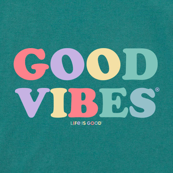 LIFE IS GOOD Women's Good Vibes Long-Sleeve Crusher Tee