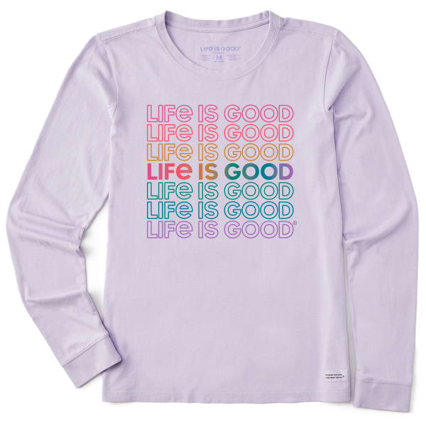 LIFE IS GOOD Women's Multi-Stack Long-Sleeve Crusher Tee