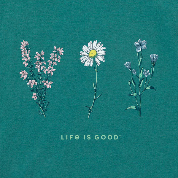 LIFE IS GOOD Women's Wildflowers Snuggle Up Relaxed Sleep Vee