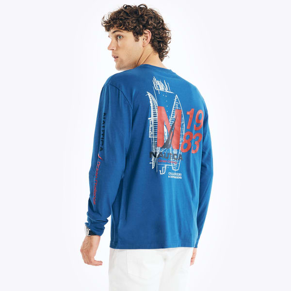 NAUTICA Men's Sustainably Crafted Long-Sleeve Graphic Tee