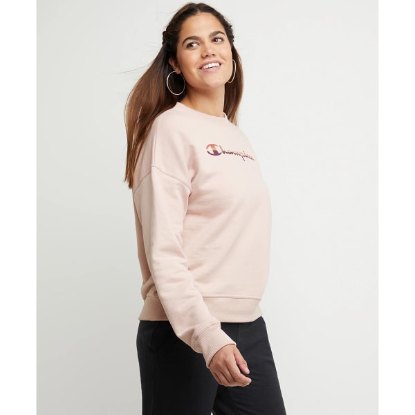 CHAMPION Women's Powerblend Relaxed Graphic Crew