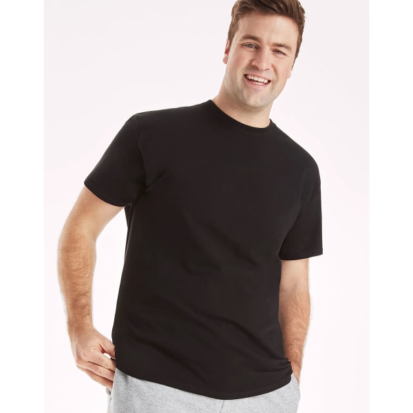 HANES Men's Ultimate Comfort Fit Stretch Crewneck Undershirts, 4 Pack (Size 2X)