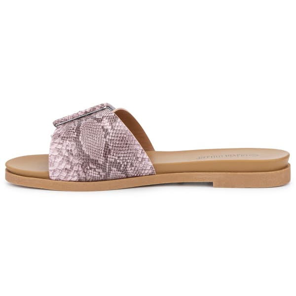 OLIVIA MILLER Women's Mia Buckle Slide Sandals