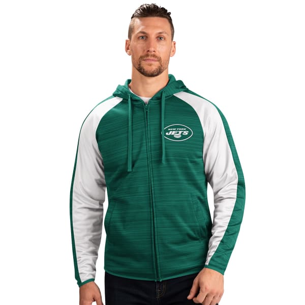 NEW YORK JETS Men's Neutral Zone Full-Zip Hoodie