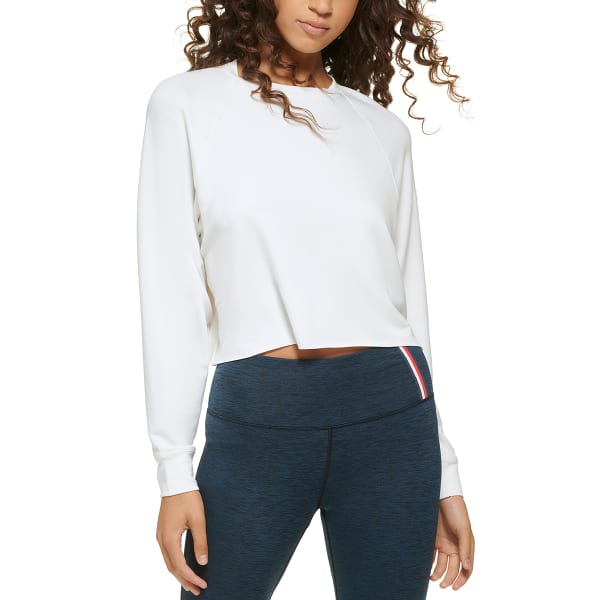 TOMMY HILFIGER SPORT Women's Raglan-Sleeve Crop Top