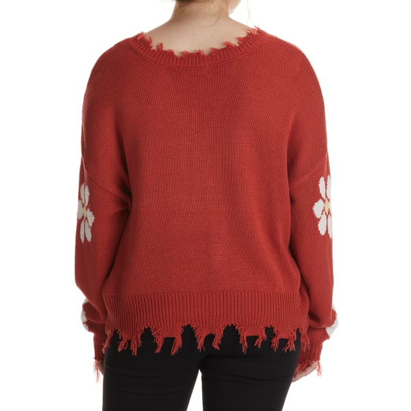 NO COMMENT Juniors' V-Neck Sweater