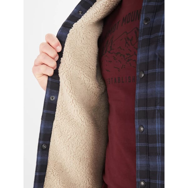 MARMOT Men's Ridgefield Heavyweight Sherpa-Lined Flannel Jacket