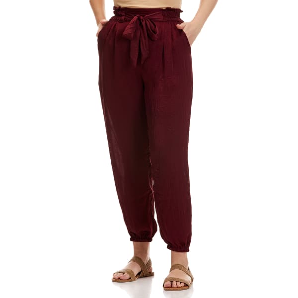 ANGIE Juniors' Elastic Tie Waist Pants - Bob’s Stores