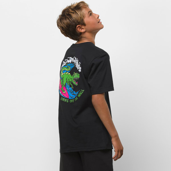 VANS Boys' Off The Wall Surf Dino Short-Sleeve Graphic Tee