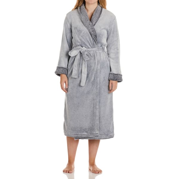 RENE ROFE Women's Frosted Fleece 48" Robe