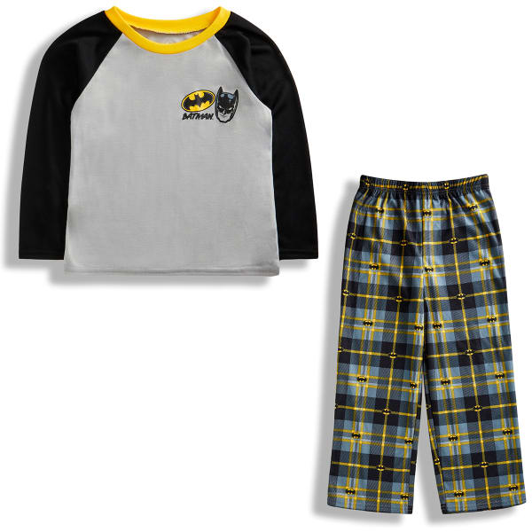 BATMAN Boys' Long-Sleeve Pajama Set, 2 Piece