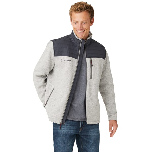 FREE COUNTRY Men's Frore Sweater Knit Fleece Jacket