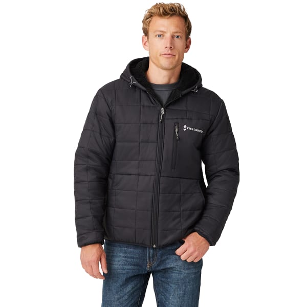 FREE COUNTRY Men's FreeCycle Bedrock Sherpa Lined Puffer Jacket