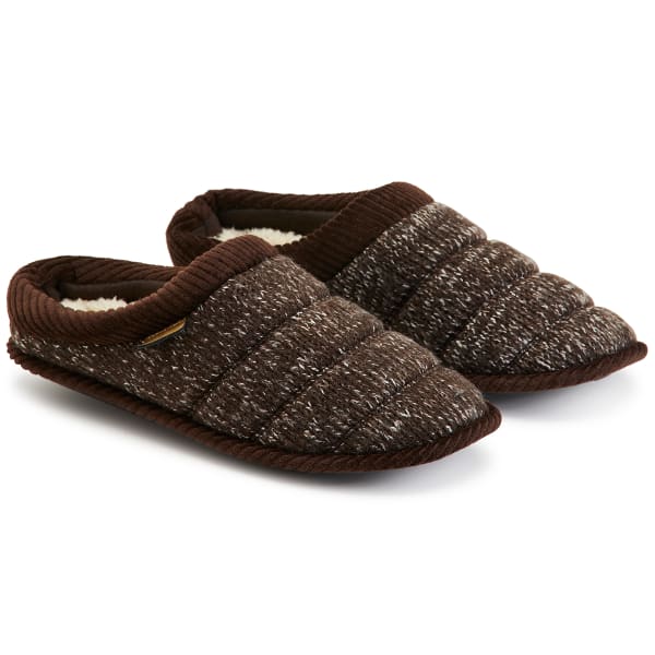 FAMOUS MAKER Men's Asher Quilted Marled Knit Clogs