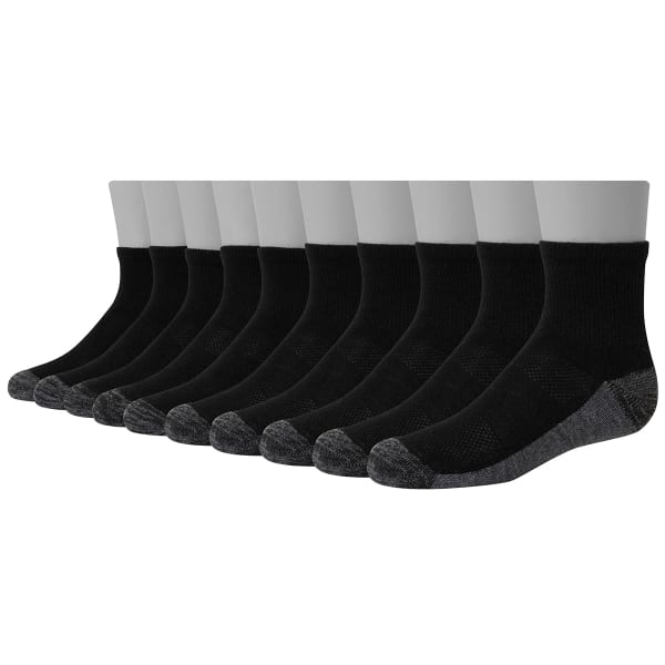 HANES Boys' Ultimate Ankle Socks, 10-Pack