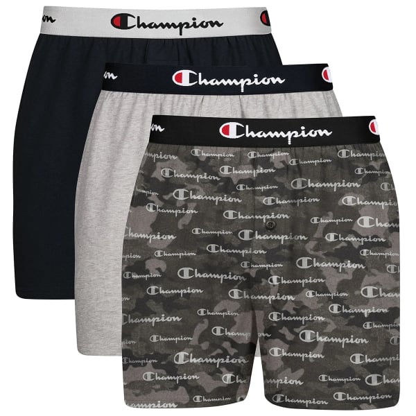 CHAMPION Men's Everyday Cotton Stretch Boxers, 3 Pairs