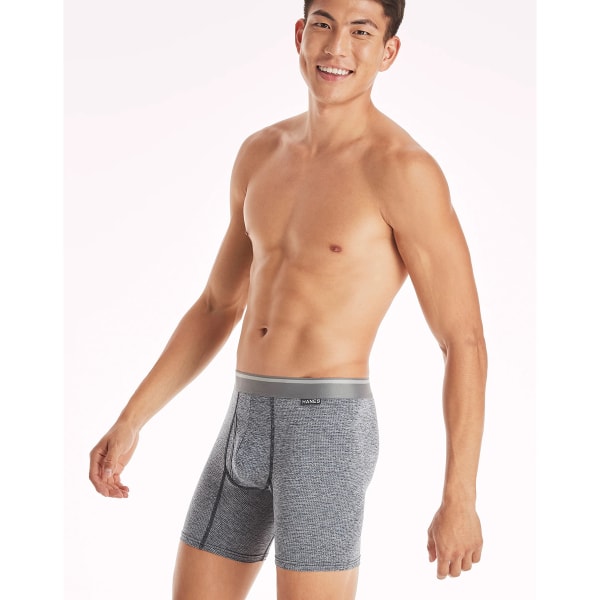 Hanes Boxer Brief 5-Pack Ultimate Men Stretch Tagless Wicking Comfort Flex  Waist