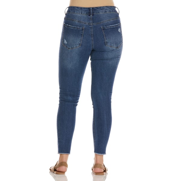 D JEANS Women's High-Waisted Recycled Fray Hem Ankle Jeans - Bob’s Stores