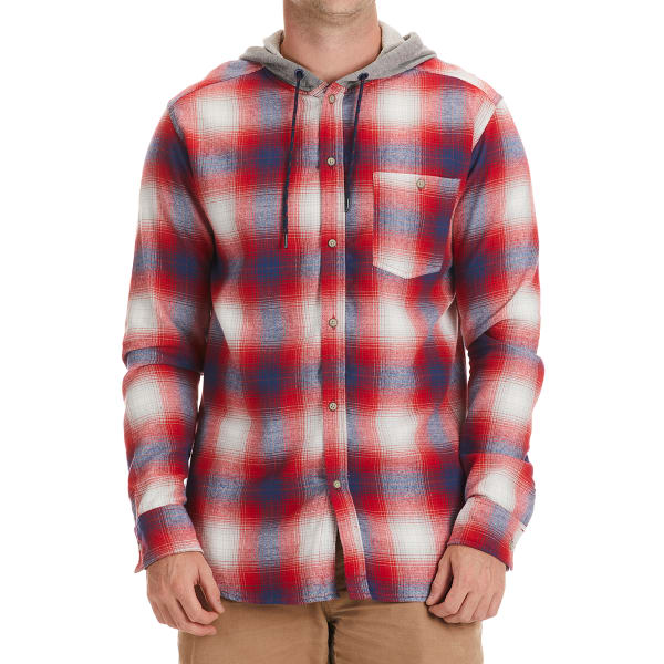 OCEAN CURRENT Young Men's Sugarloaf Hooded Flannel