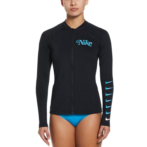 NIKE Women's Logo Zip Long-Sleeve Hydroguard