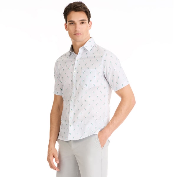 VAN HEUSEN Men's Parrot Essential Stain Shield Short-Sleeve Shirt