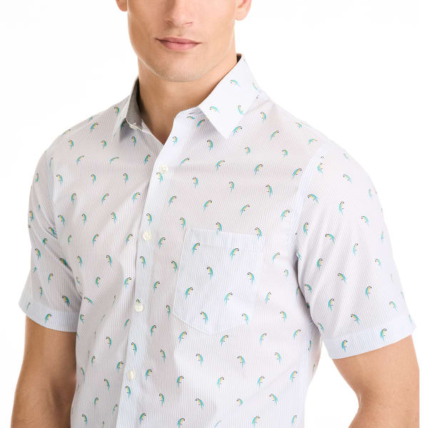 VAN HEUSEN Men's Parrot Essential Stain Shield Short-Sleeve Shirt