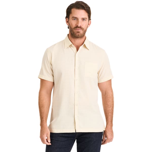 VAN HEUSEN Men's Weekend Cross Dye Short-Sleeve Shirt