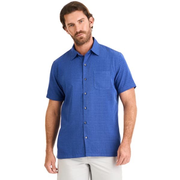 VAN HEUSEN Men's Weekend Cross Dye Short-Sleeve Shirt