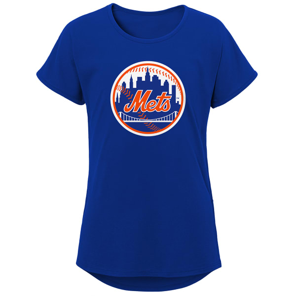 NEW YORK METS Girls' Outerstuff Primary Logo Short-Sleeve Tee