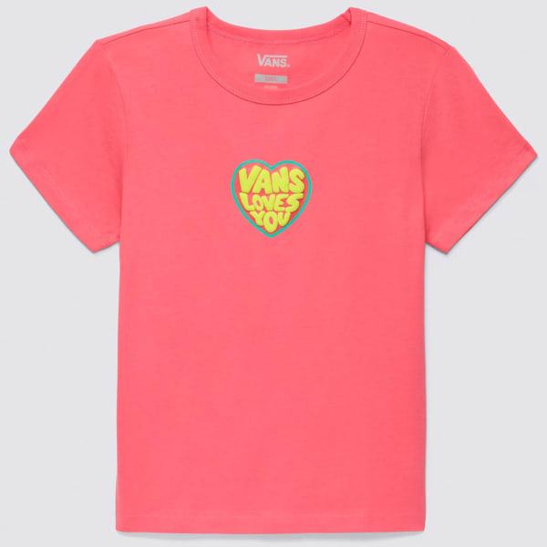 VANS Juniors' Love is Kind Mini Crop Short-Sleeve Tee